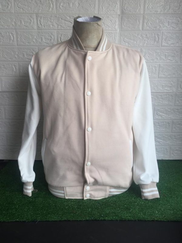 Jaket Varsity Krem